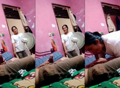 Đang quay tay thì mẹ vào phòng