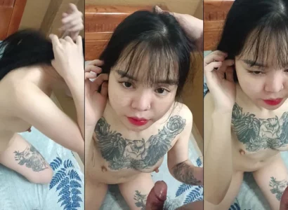Em gái xăm mình bú ci em cứ làm lút cán sướng